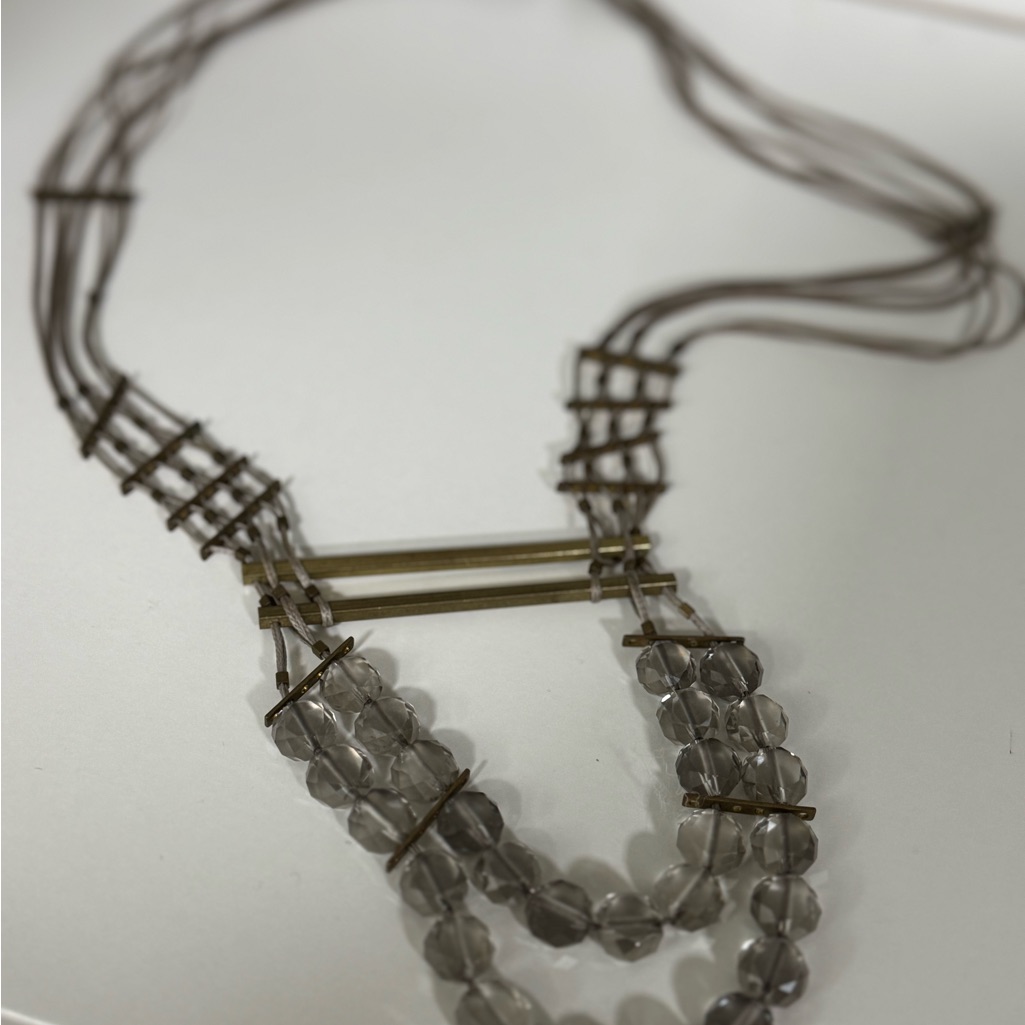 Gold And Gray Intricate Chainmail Necklace